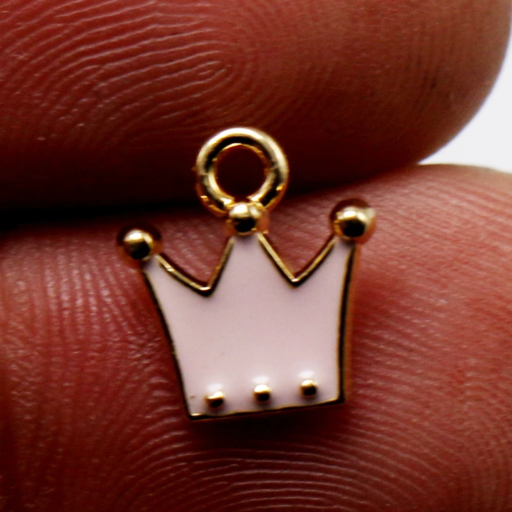 

20PCS Crown Shape Alloy Pendant Charm Blue Metal DIY Necklace Bracelet Earrings Making Jewelry Pendants Accessories