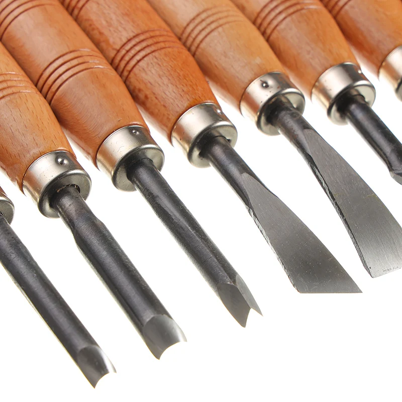 6/8Pcs Wood Chisel Set Woodworking Hand Carving Tool Set Woodcarving Spoon Cutter Carpenter Tools Wood Carving Knife DIY Peeling