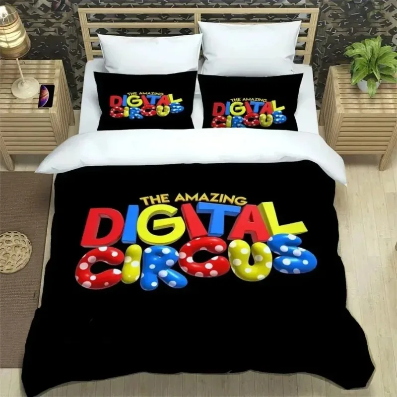 Hot Anime The Amazing Digital Circus Series Bedding Set Creativity Print Bed Sheet Set Single Twin Full Queen King Size Bed Set view 2