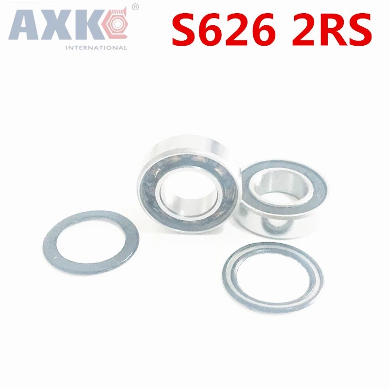 Axk S626-2rs Stainless Steel 440c Hybrid Ceramic Deep Groove Ball Bearing 5x19x6mm 626-2rs Cb Abec-3