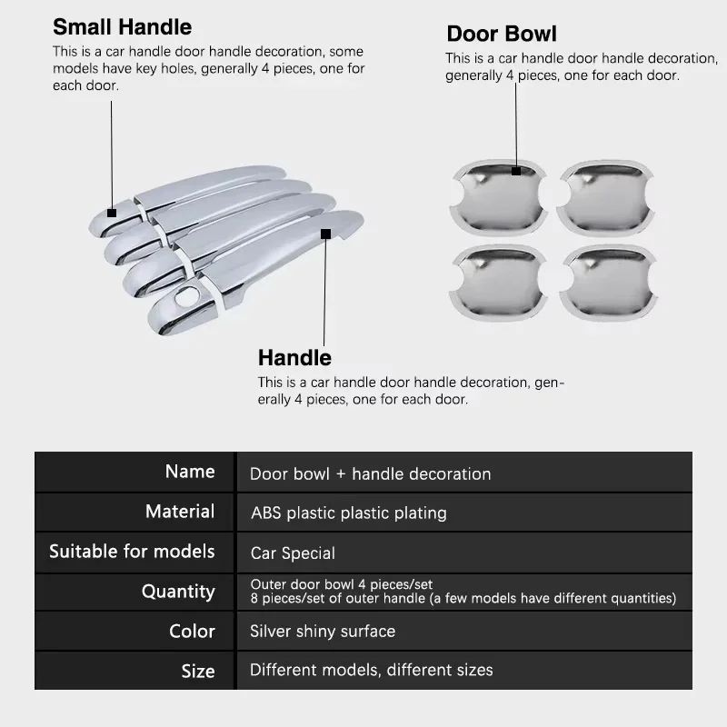 Car Door Handle Trim Cover For Toyota Premio Allion T260 2008~2020 2019 Exterior Chrome Stickers Styling Protective Accessories