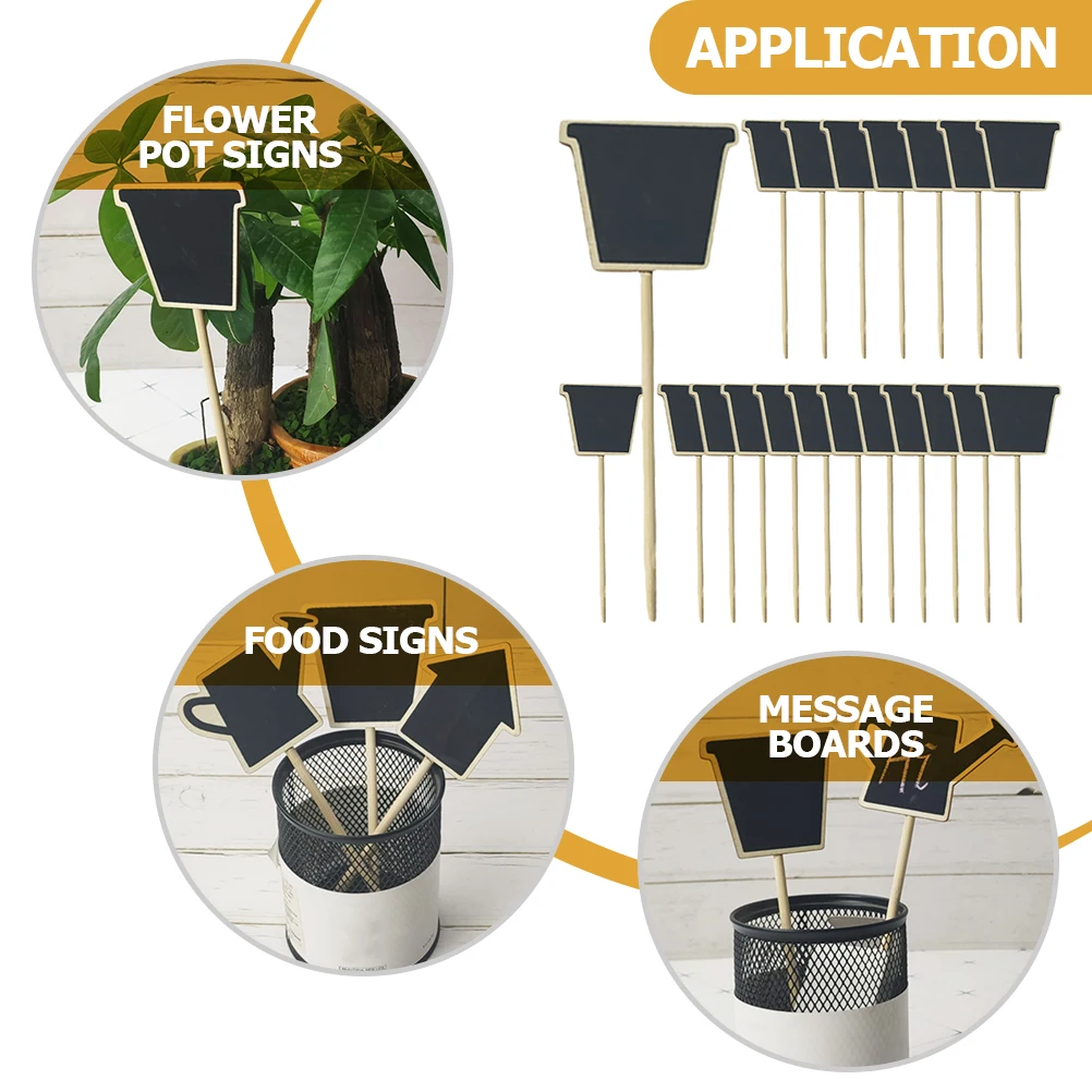 20 Pcs Home Accessories Message Card Sign Board Small Chalkboard Food Signs Signage Mini Boards Chalkboards Baby