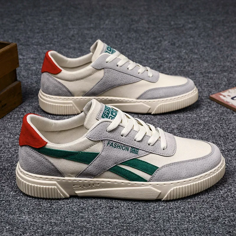 

Мужские кроссовки, летняя дышащая вулканизированная обувь, удобная обувь на плоской подошве со шнуровкой, модная парусиновая обувь в корейском стиле, Tenis Masculino