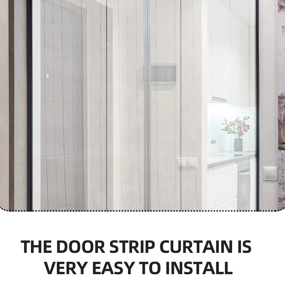 

Plastic Door Curtain Strip Replacement Stainless Steel Material Commercial Supermarket Wind Insulation Plastic Strip Door