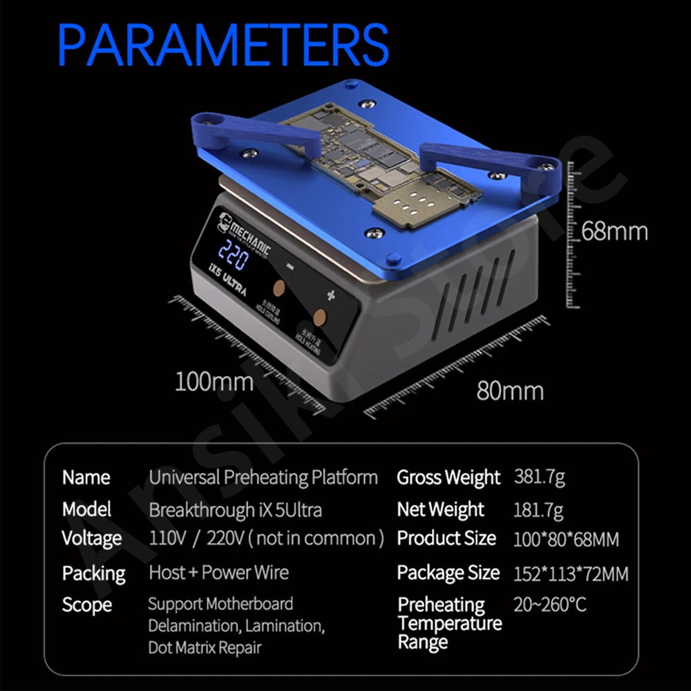 MONTEUR ix5 Ultra Verwarming Platform Voorverwarmer voor Moederbord Gelaagdheid Tin Planten Lijm Verwijderen-Elektronische Reparatie Verwarming Tool