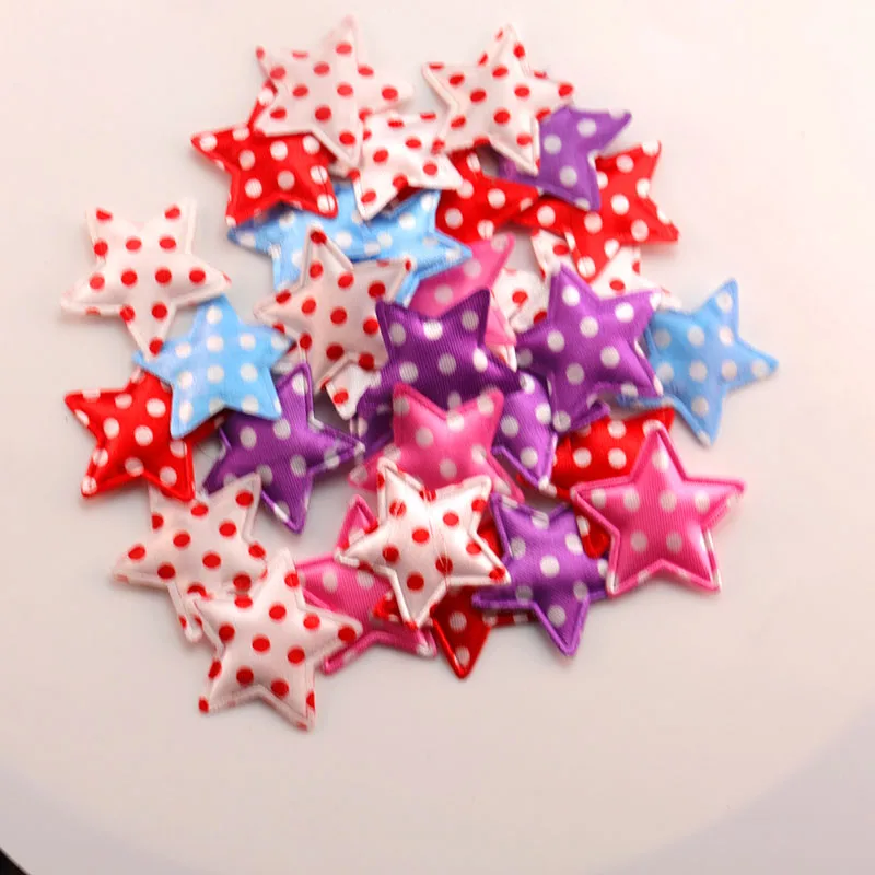 20 3.5CM pentagram double-sided ultrasonic embossed hair clips headbands hats and bag decorations handmade DIY