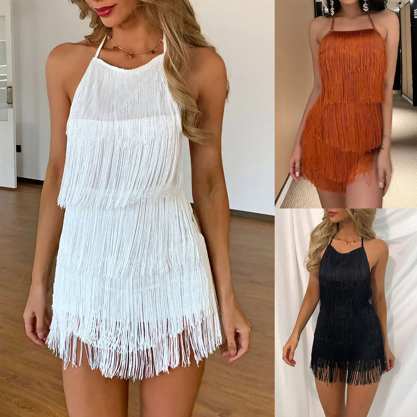 Vintage Vestidos 1920s Flapper Girl Fancy Dress Great Gatsby Dress Costumes Slash Neck Strappy Fringe Swing Party Dress Women