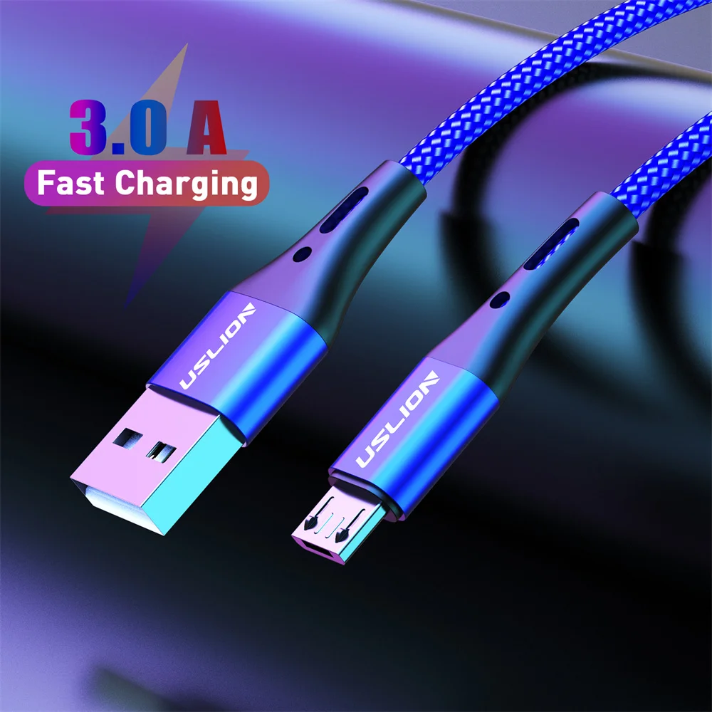 3A Micro USB Cable Fast Charging Micro USB Type-c Data Cable Cord For Xiaomi Huawei Phone Charger Cables Wire 0.5m 1m 2m 3m