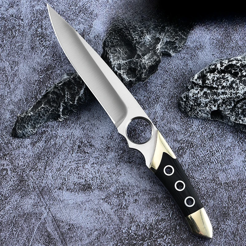 Outdoor multi-function knife fruit knife survival knife outdoor camping cooking small straight knife hand knife meat knife