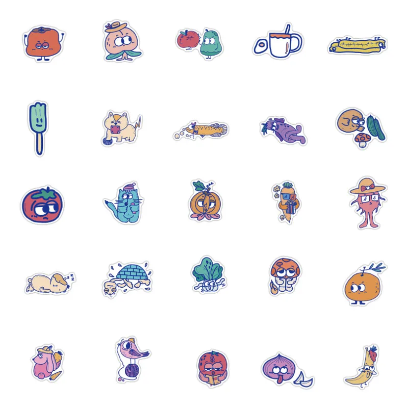 10/30/50pcs  Cartoon Monster Image Graffiti Stickers Waterproof Skateboard Travel Phone Laptop Kids Toys Decal Decor Stickers