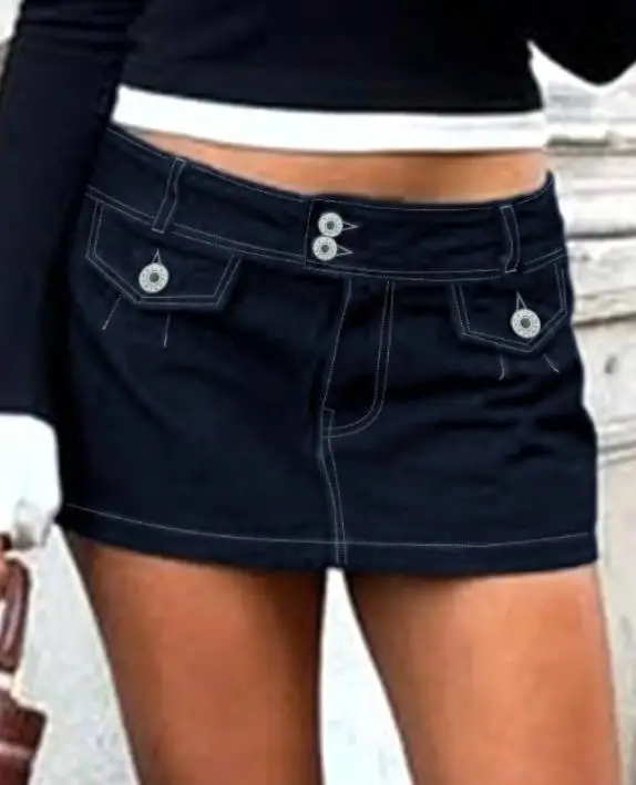 

British Style Slim and Sexy Women's Denim Short Skirt
