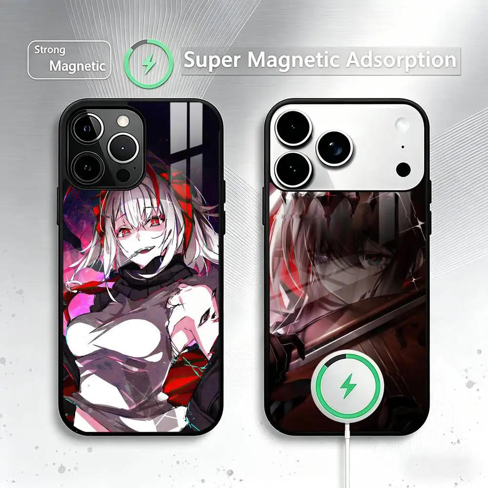 

A-Arknights W Phone Case For iPhone17,16,15,14,13,12,11 Plus,Pro Compatible with magnetic wireless charging