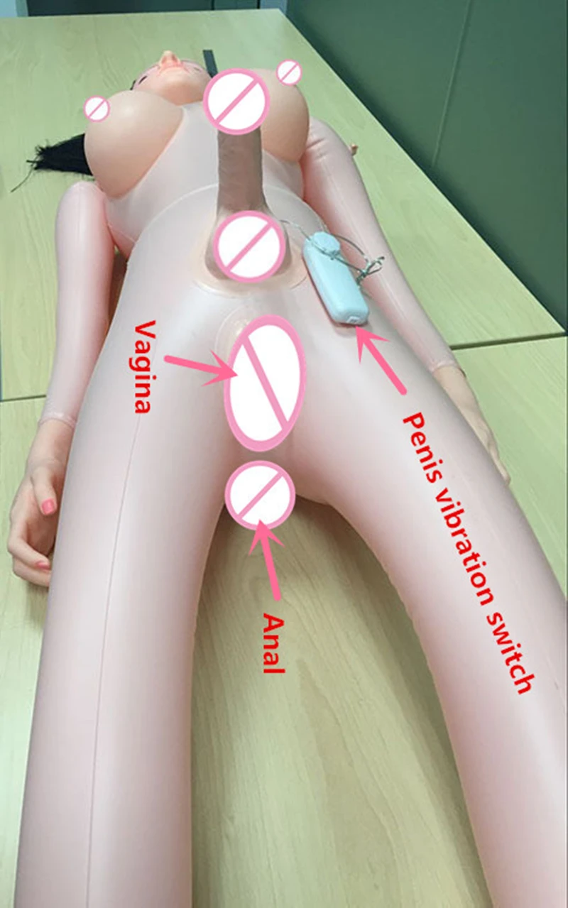 Newes! Unisex Ladyboy Inflatable Sex Doll With Vibration Penis Real Vagina and Anal Sex Toy For Lesbian and Gay Adult Products