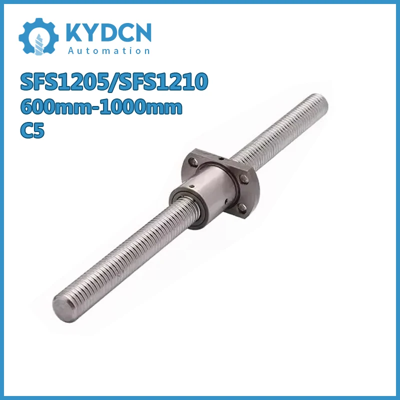 

C5 SFS1205 SFS1210 Ball Screw 12mm Customizable Ball Screw 600mm-1000mm CNC Low Noise Ball Screw for 3D Printer