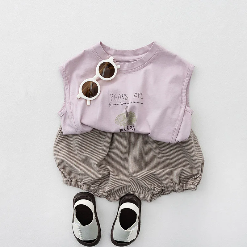 MILANCEL Sommer-Kindershorts 1-6T, lockere Kinder-Knickershorts, gestreifte Mädchen-Halbhosen, atmungsaktive Jungenhosen – Detail 10