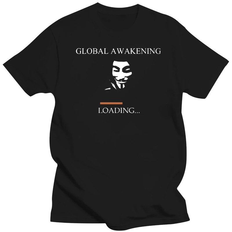 

ANONYMOUS T-SHIRT V FOR VENDETTA MASK MENS WOMENS WE ARE THE 99% T SHIRT DTG9