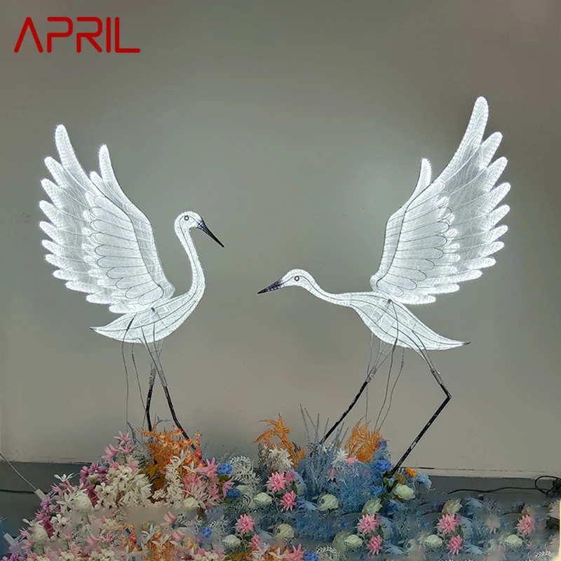 

APRIL Modern LED Light for Party Stage ShiningRoad Lead Egret edding Decoration Lamp