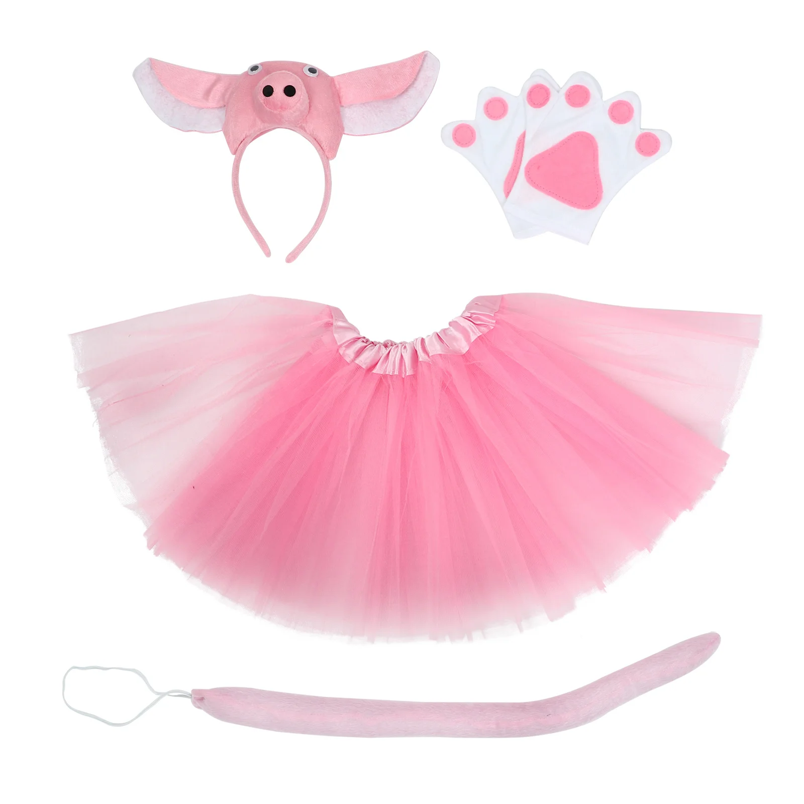 

1 set 1 Set Pig Theme Costume Set Creative Halloween Cosplay Clothes Comfortable Party Skirt For Stage Show Outfit