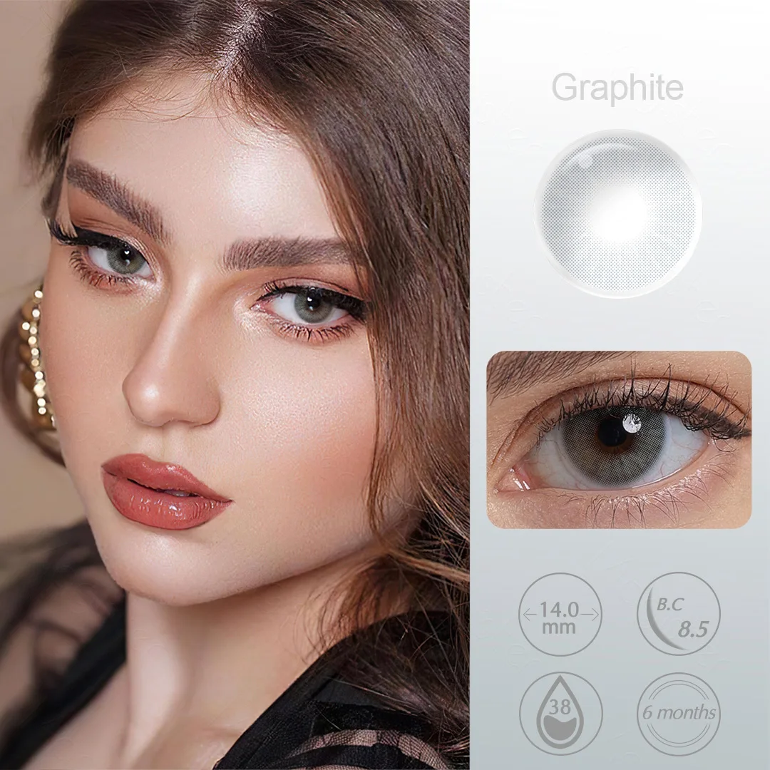 HIDROCOR Color Contact lens eyes Natural eye Cosmetics lenses Eye contacts Beauty pupils Colored lenses for eyes Yearly use