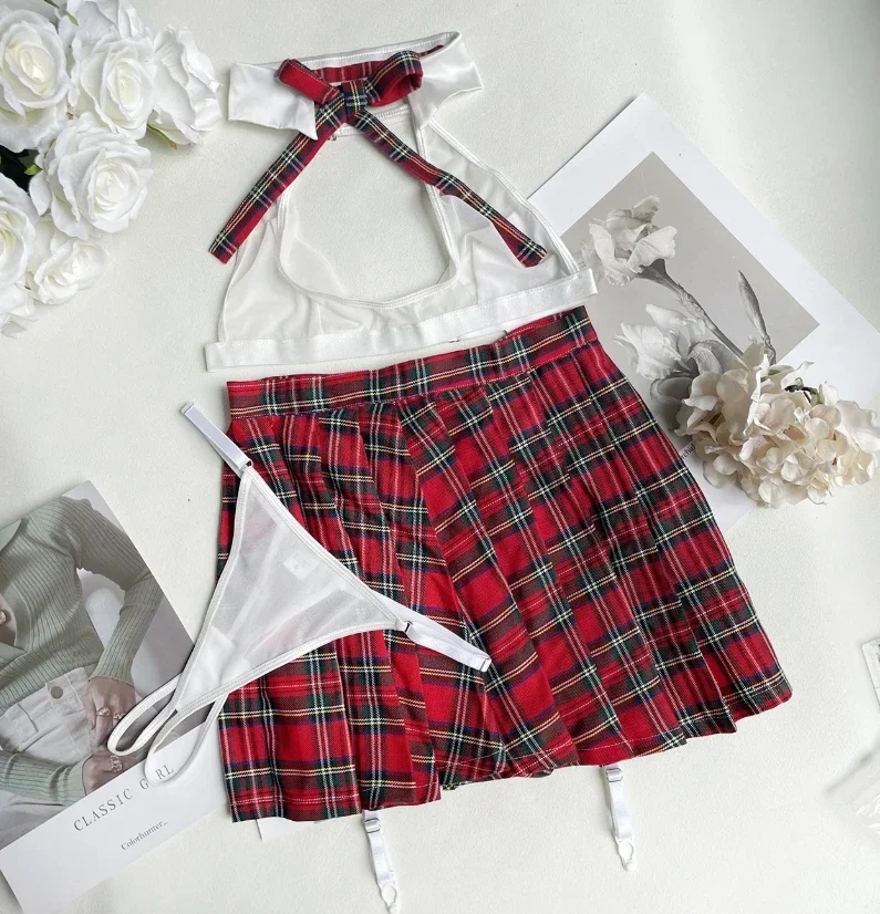 Camisón Sexy para colegiala, lencería erótica Porno, ropa interior Sexy para mujer, picardías para estudiante, traje de juego de rol