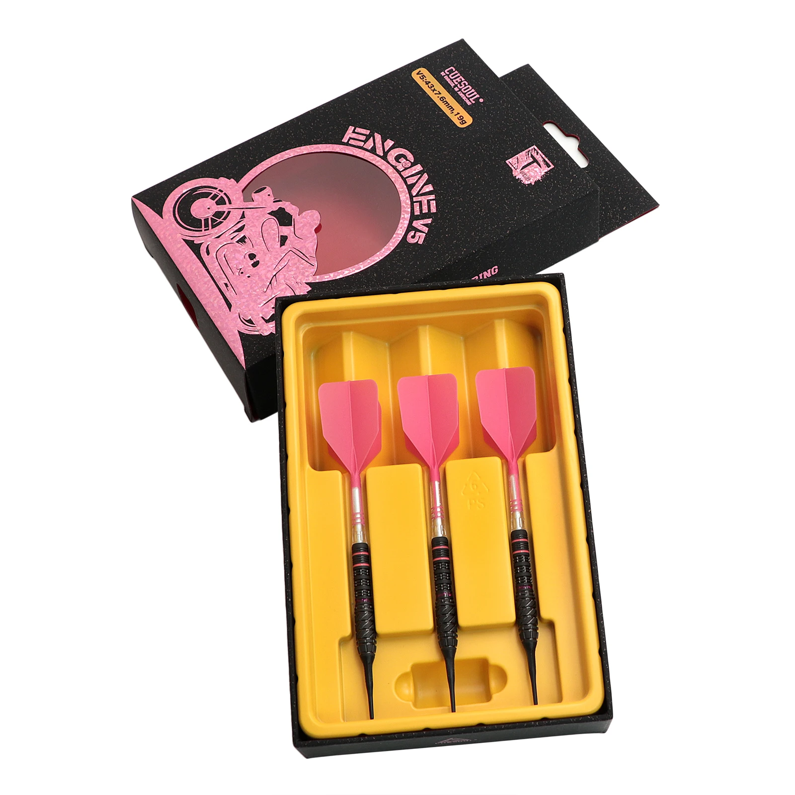 

CUESOUL ENGINE V5 19/21g Soft Tip 90% Tungsten Dart Set with Oil Paint Finished