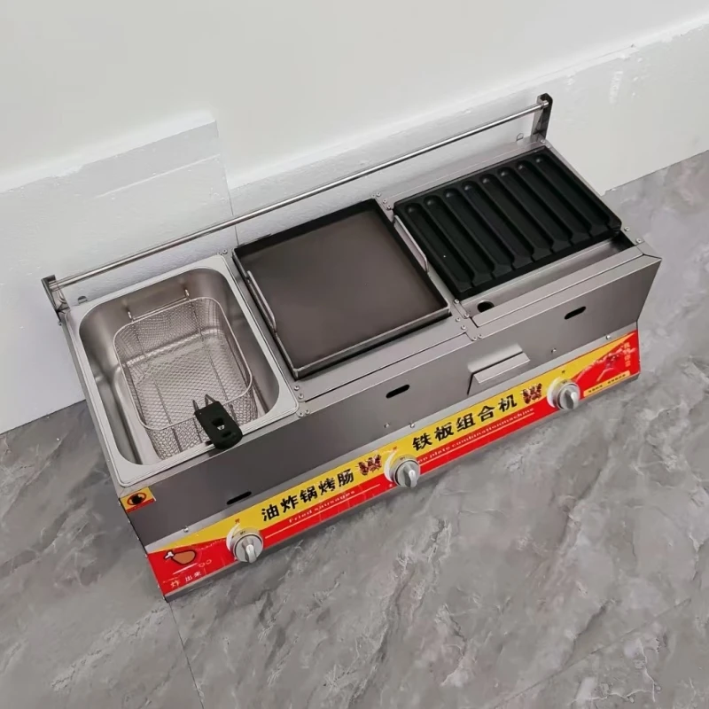 About Industrial Stainless Steel Fryer, Gas Flat Heating Plate, and Sausage Machine for Cooking