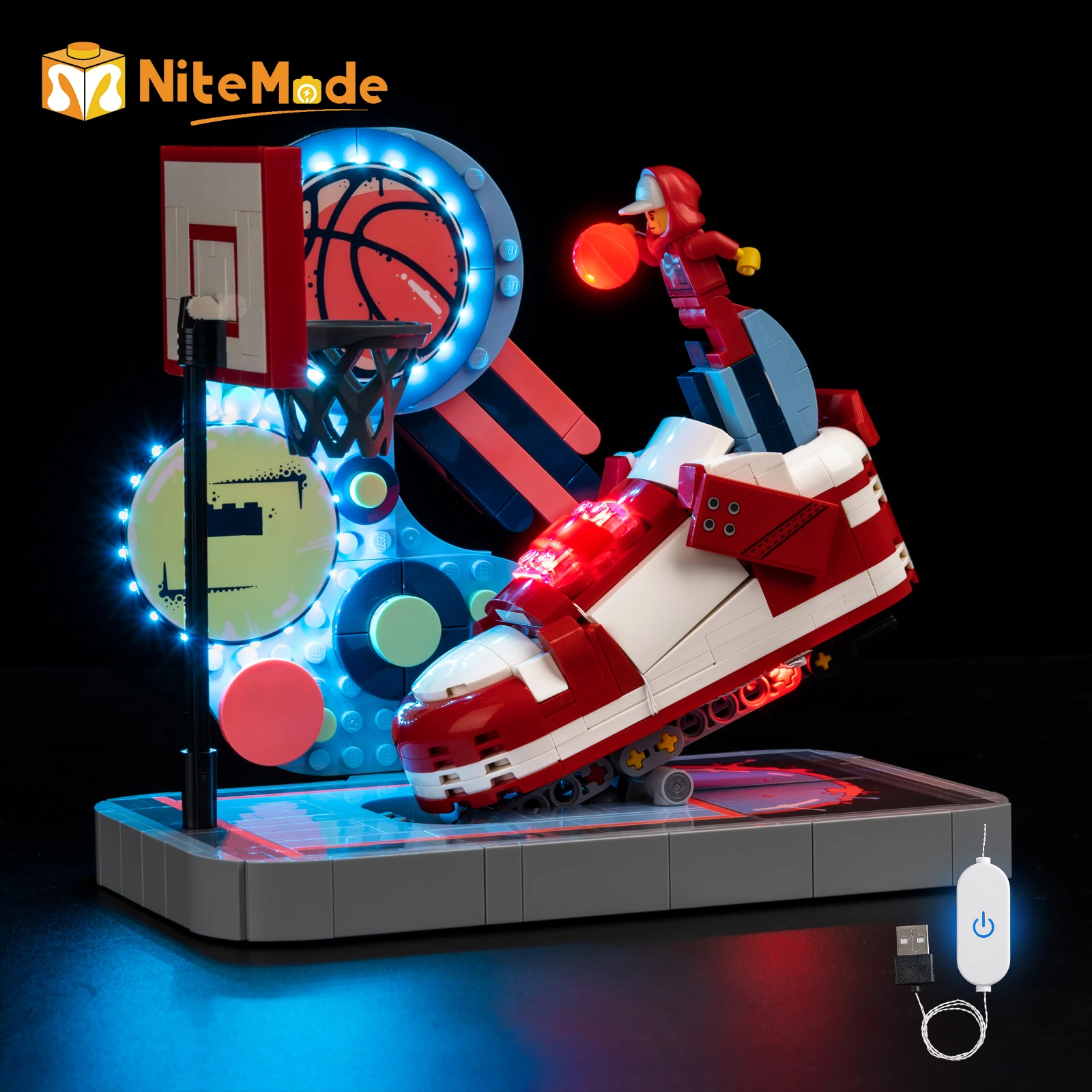 

Набор светодиодных фонарей Easylite, подходящий для Lego Nike Dunk Trickshot 43021 (без модели)