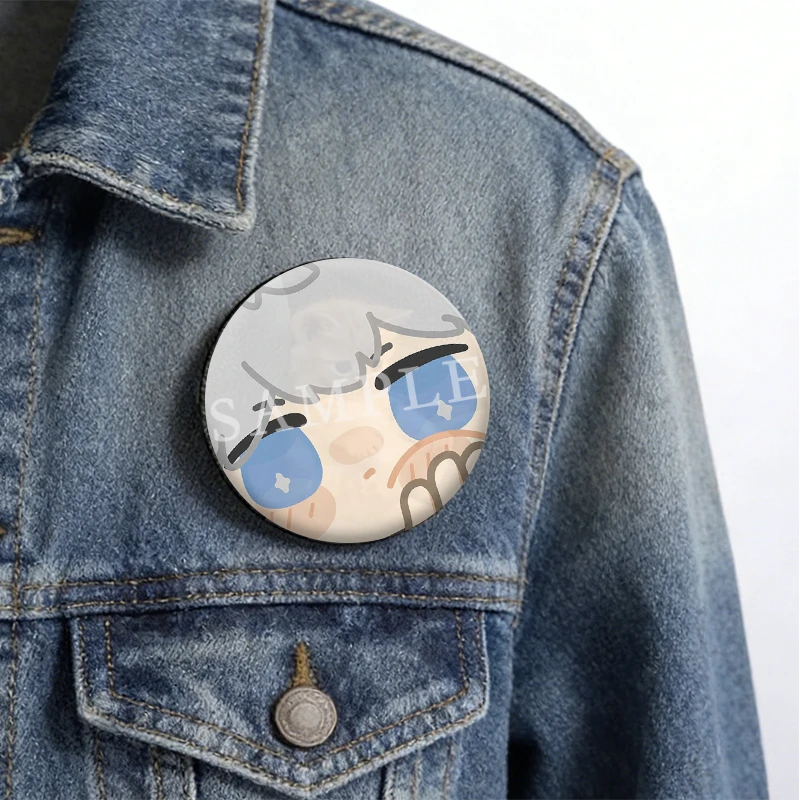 Love and Deepspace Sylus Rafayel Zayne Xavier Caleb 58/75MM Anime Cosplay Cute Big Face Badge Brooch Pin Backpack Decoration