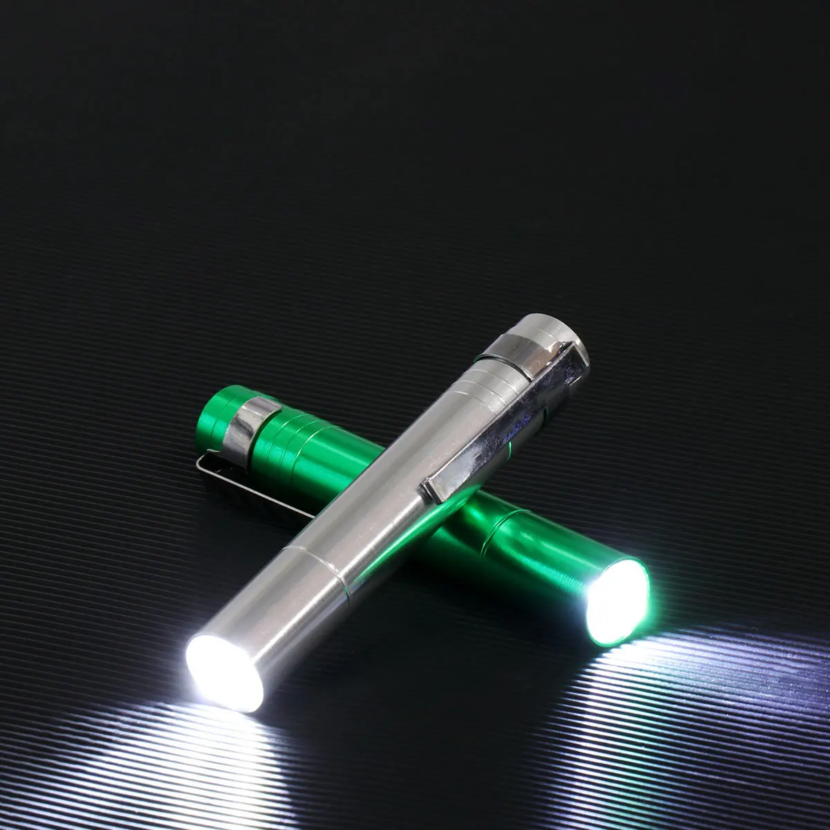 

5Pcs Portable Mini LED Clip Flashlight Pen Light Pocket Torch Bright Slim Lamp for Hiking Camping Travel Inspection
