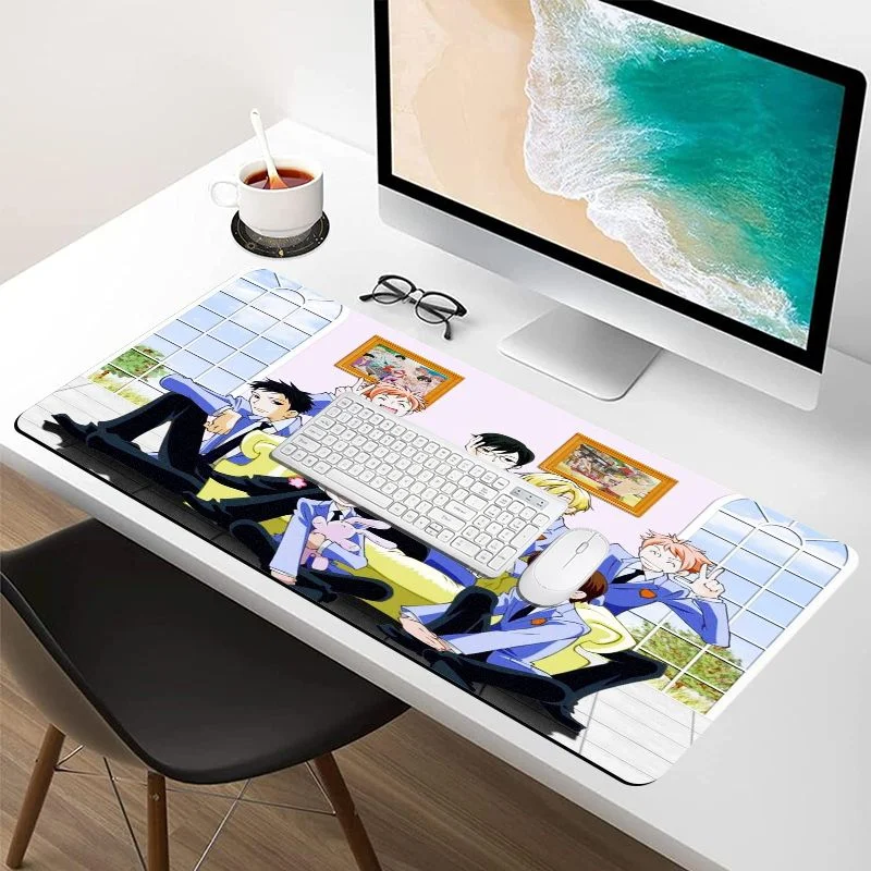 VIKAMA Cute Aesthetic Anime Boy Group Table Mat, Large Anti-Slip Computer Mouse Pad, Desktop Decor for Fans & Gamers