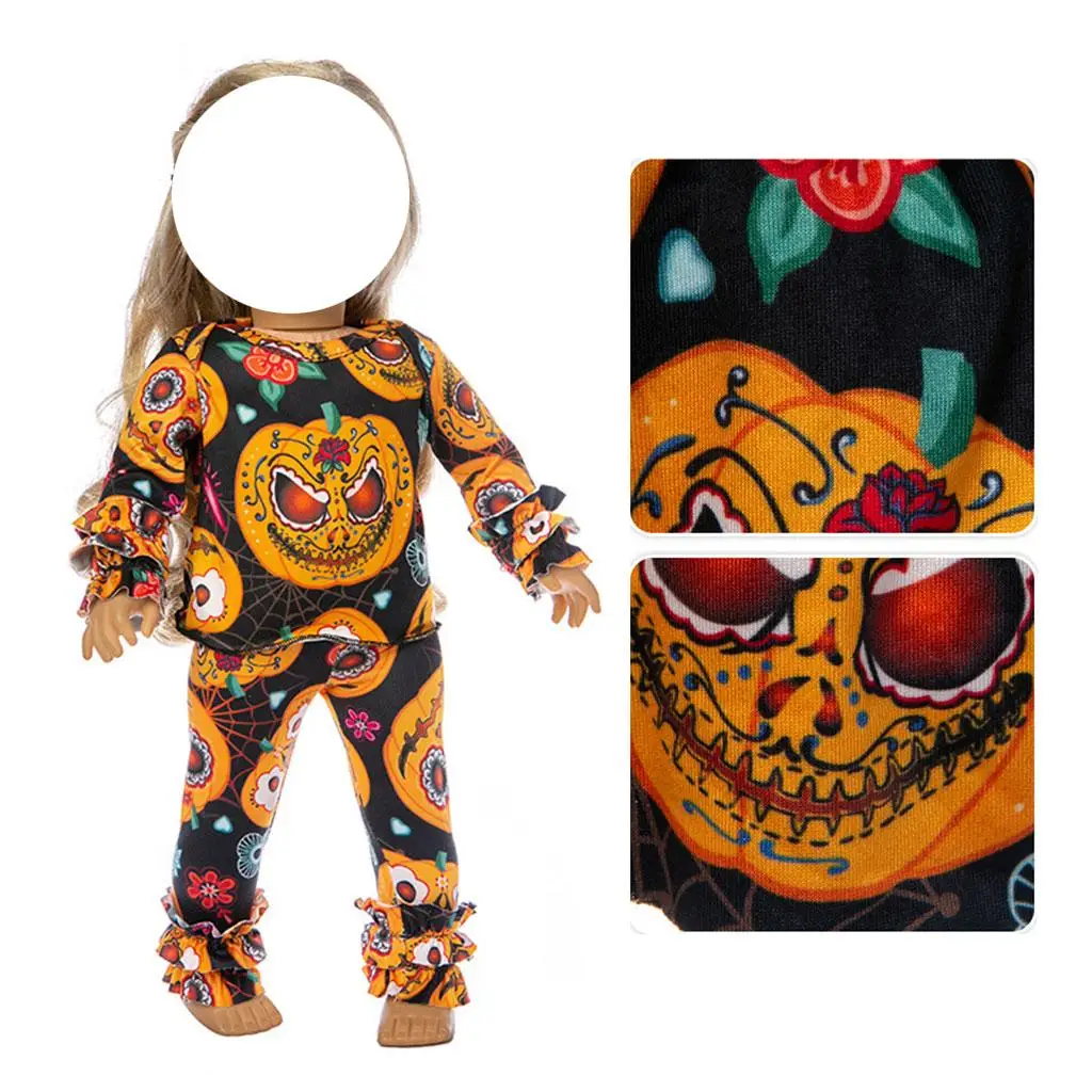 

Одежда для кукол 18 дюймов: комплект из топа с длинным рукавом и брюк для американских кукол, аксессуары для детских игрушек