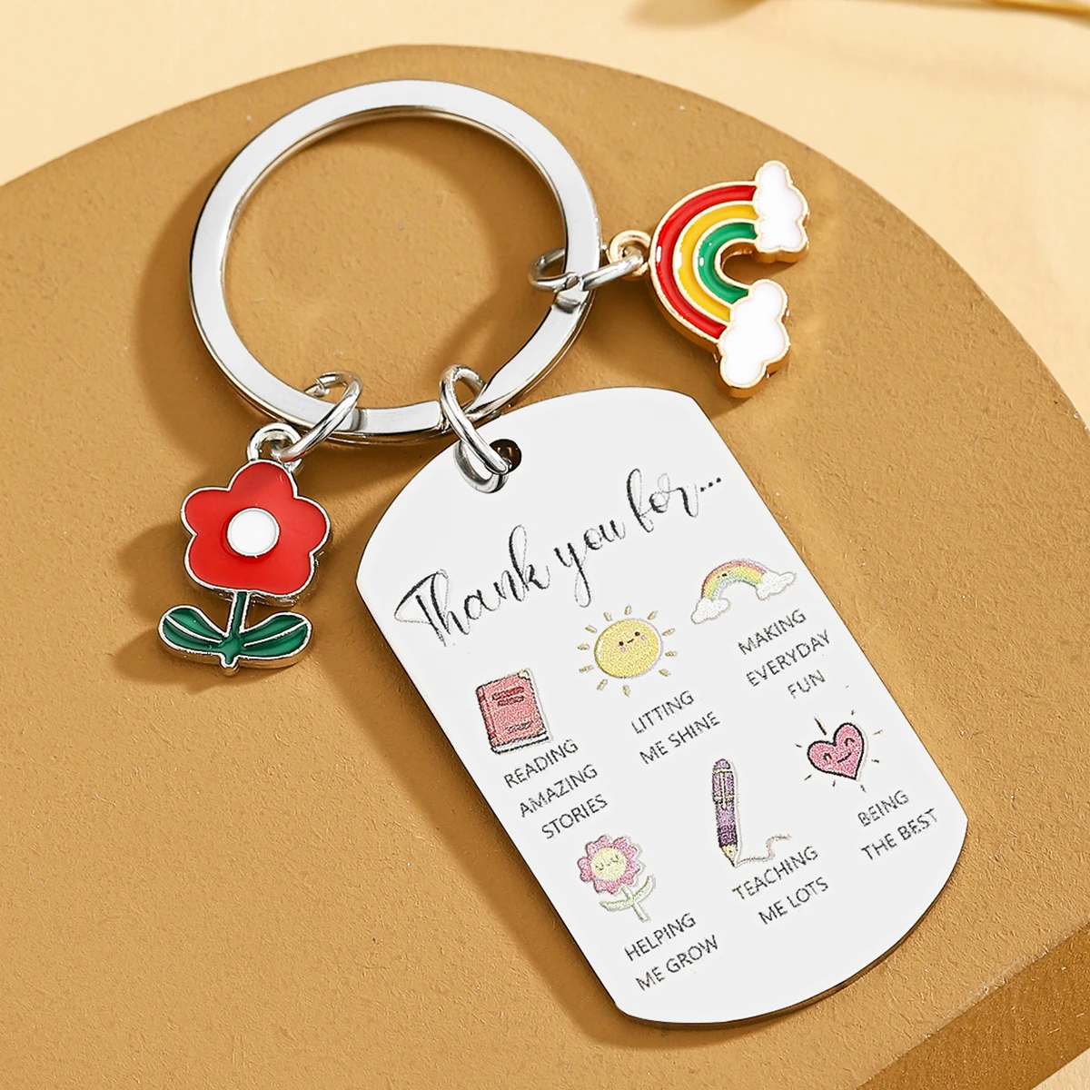 1Pc Teacher Appreciation Gifts Ladies Keychain Cute Thank You Teacher Gift Thanksgiving Gift Valentine's Day Gift