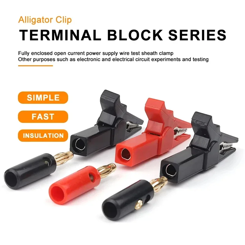 4pcs Alligator Clip & Banana Plug Test Probe Set
