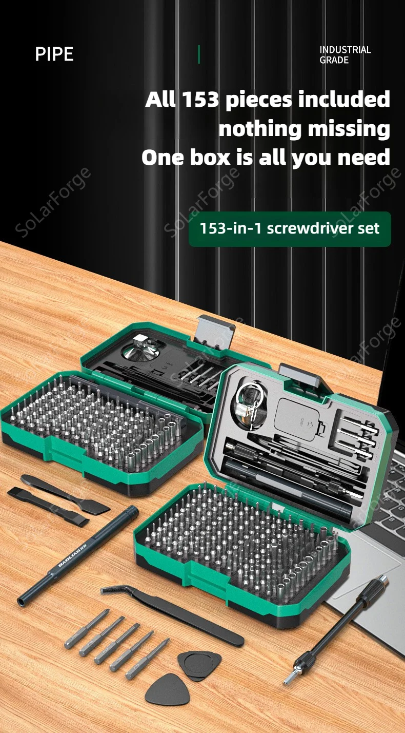 153 / 127 in 1 Screwdriver Combination Set Mobile Phone Precision Instrument Disassembly and Home Maintenance Tool Storage Set