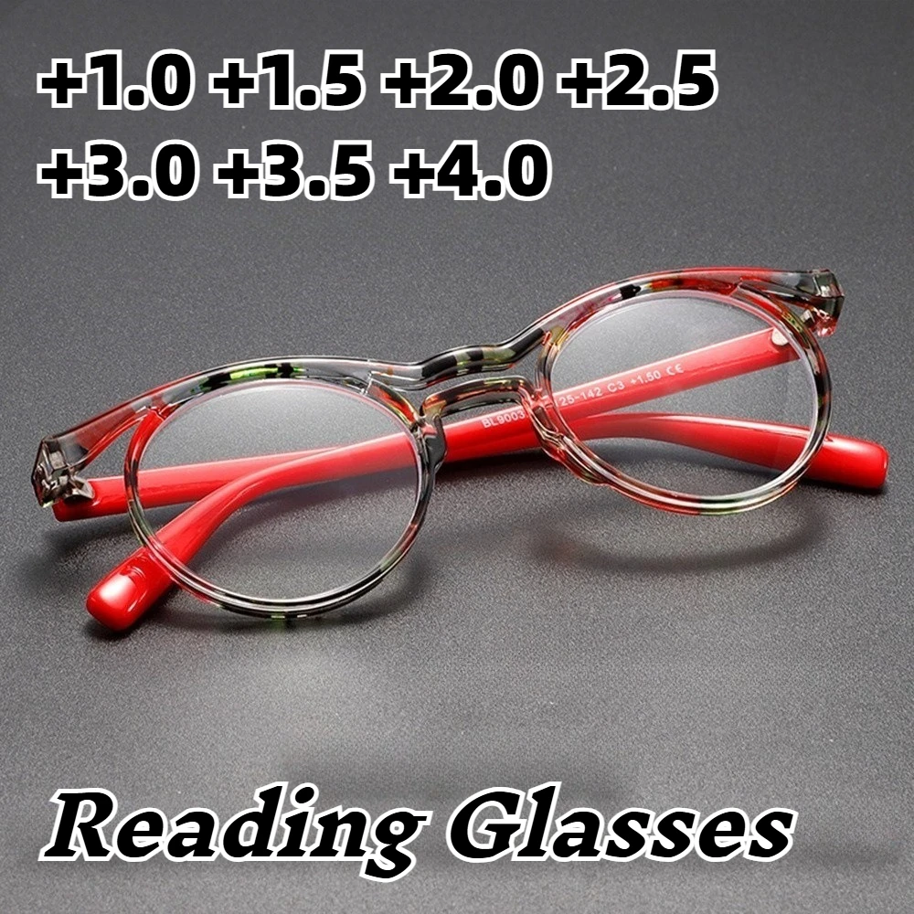 

2026 New Round-Frame Double-Bridge Anti-Blue Light Reading Glasses Fashion and Comfortable Presbyopia Eyewear +1.0 To +4.0