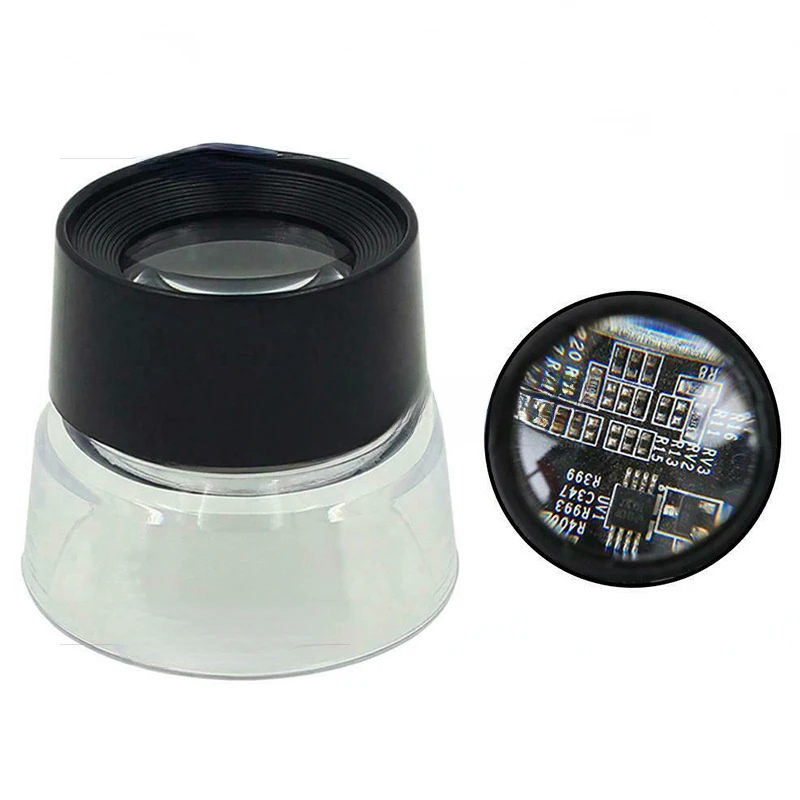 For  100pcs 10x Cylindrical Acrylic Optical High-definition Magnifier Desktop Cylindrical Magnifier 17136