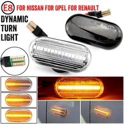 2x Led dinamik dönüş sinyal ışıkları Renault Clio trakangoo Kangoo Twigo Dacia Logan Duster Nissan Interstar Primastar için yan işaretleyici