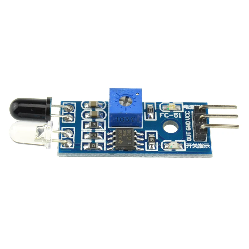 DC 3.3โวลต์-5โวลต์ IR อินฟราเรดหลีกเลี่ยงอุปสรรคเซ็นเซอร์โมดูลสำหรับ A rduino สมาร์ทรถหุ่นยนต์3-Wire สะท้อนแสงสวิทช์ตาแมว