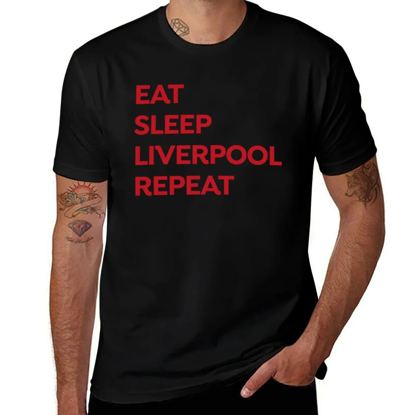 

Liverpool eat - sleep - liverpool - repeat T-Shirt tees vintage clothes designer t shirt men