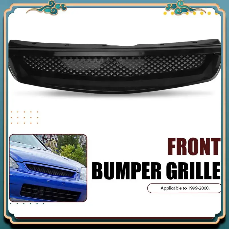 

Latest Car Front Hood Mesh Bumper Racing Grille For Honda For Honda Civic EK CX DX EX HX LX Type R 1999-2000