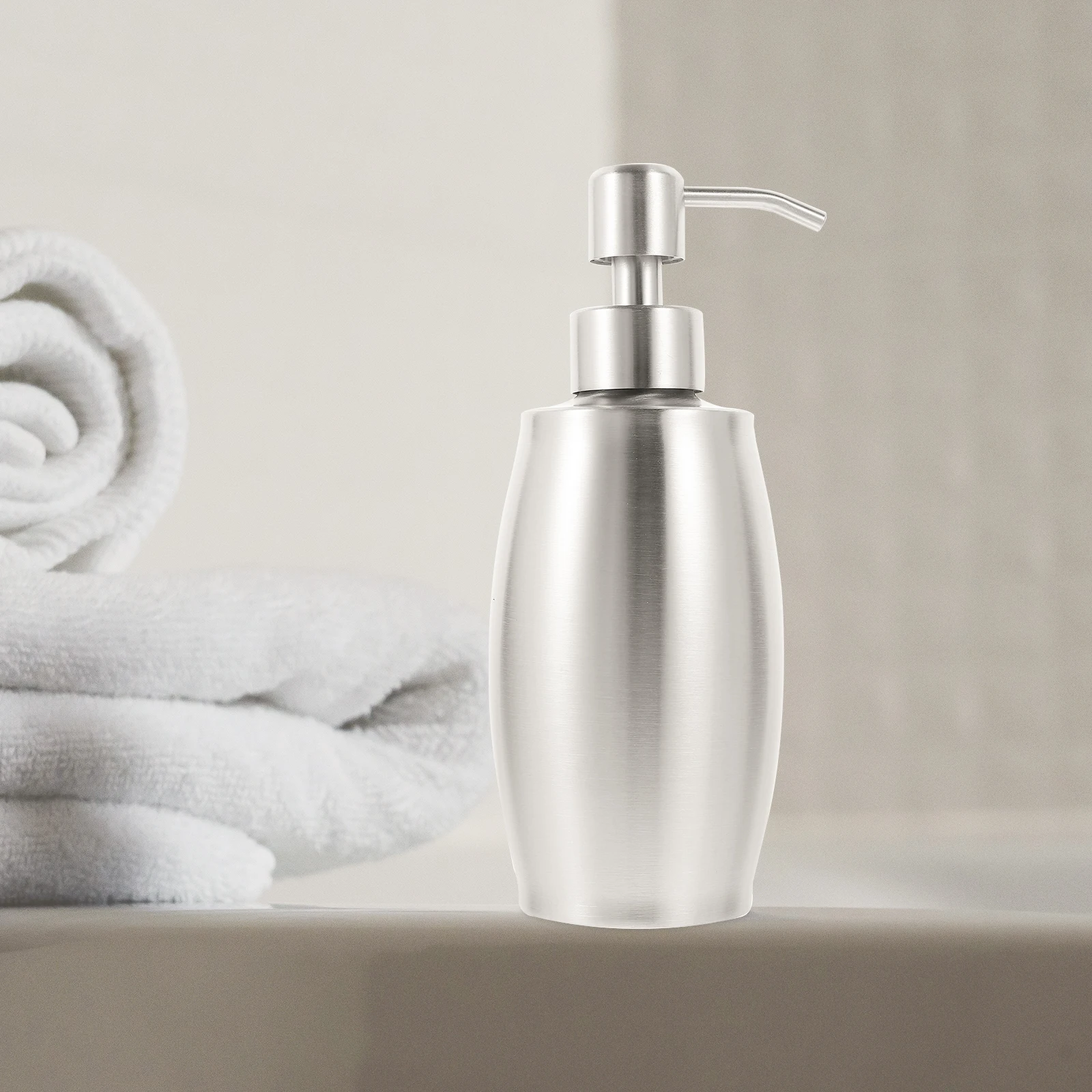 

Stainless Steel 304 Soap Dispenser Reusable Pump Bottle Large Capacity H Dish Shampoo Liquid Plastic Travel Supplies Portable