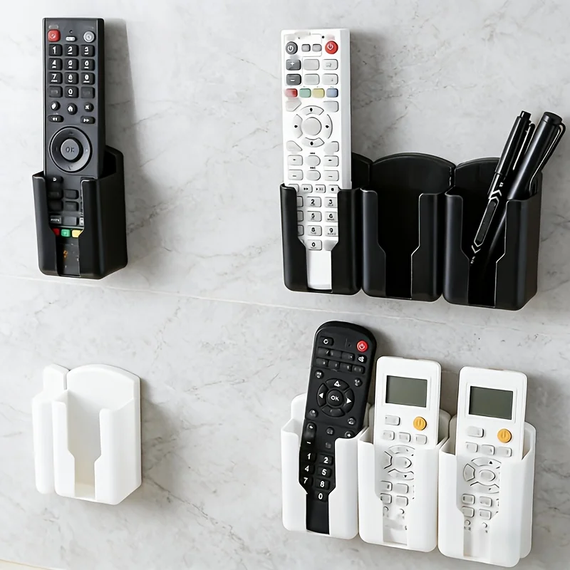 Incredibly Useful! A Set of Three Durable Plastic Wall-Mounted Remote Control Holders. A Great Helper for Organizing TV view 3