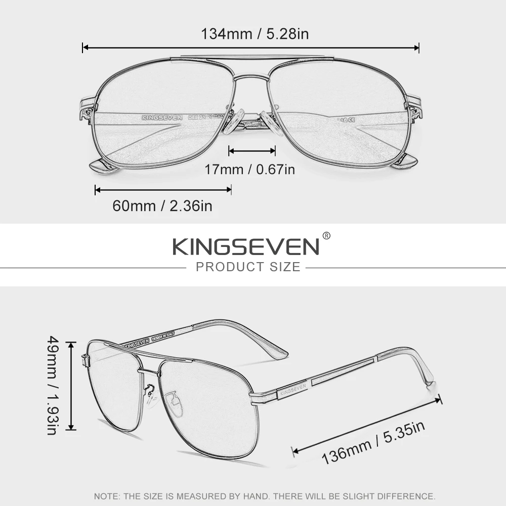KINGSEVEN Guida Uomini Occhiali da sole da vista Miopia Ipermetropia Occhiali progressivi Occhiali estivi con lenti ottiche causali all'aperto