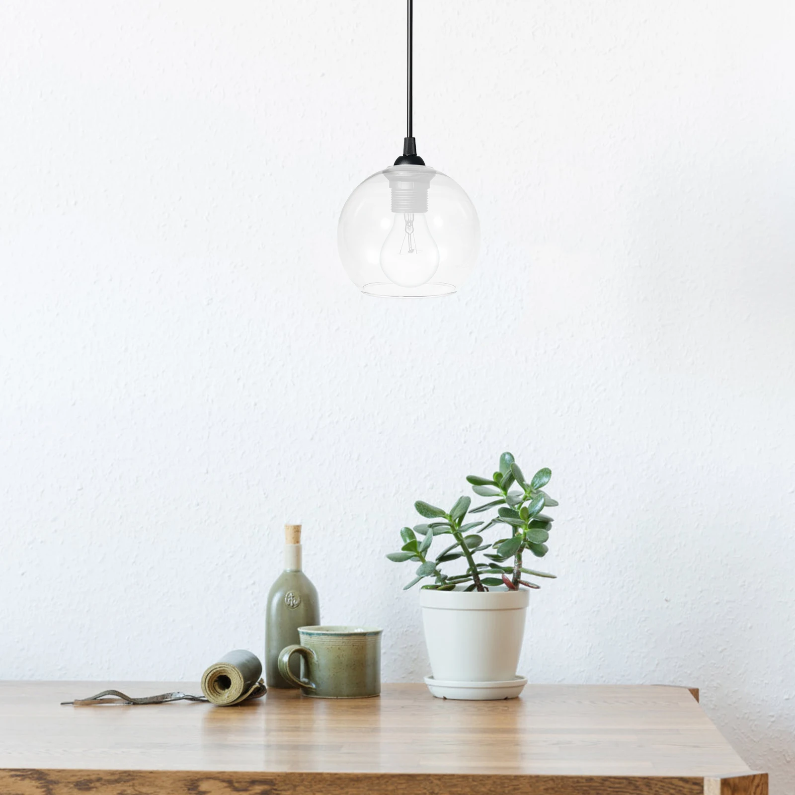 

Glass Lampshade Creative Simple Style Diffuse Lighting Bedroom Table Floor Lamp Decor Glass Lampshade