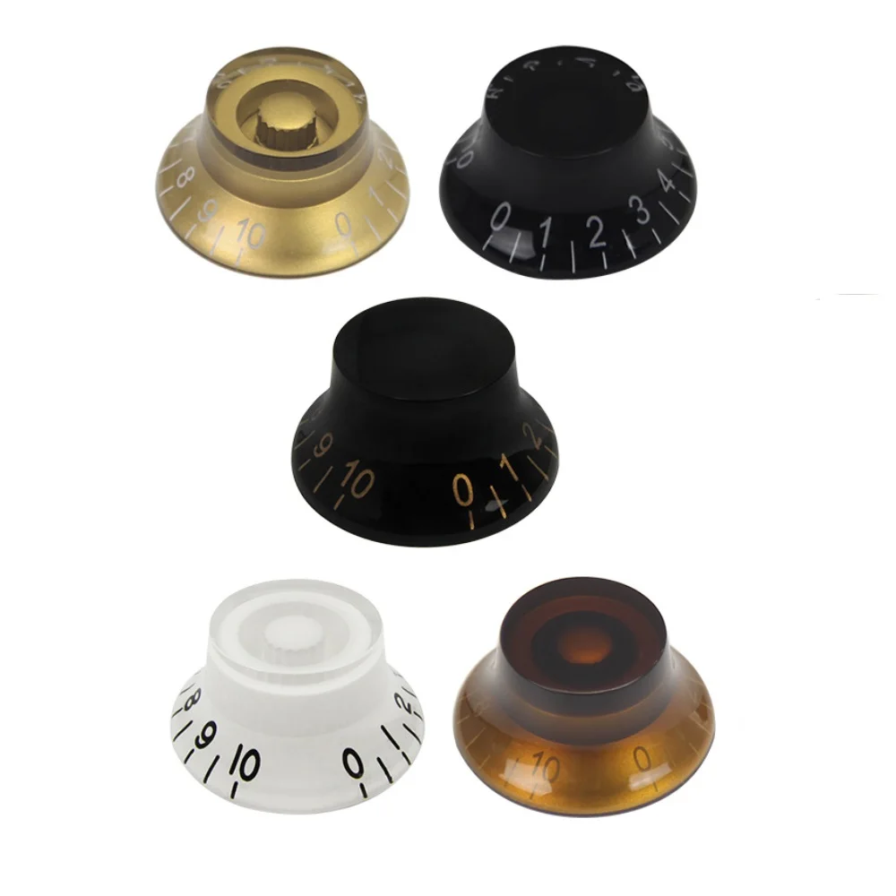 FLEOR 4PCS LP Guitar Knobs Top Hat Style Tone Volume Speed Control Knobs Caps 6mm For Electric Guitar