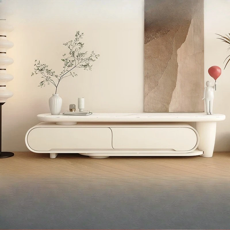 

TV cabinet modern simple living room household small apartment light luxury telescopic TV cabinet coffee table combination