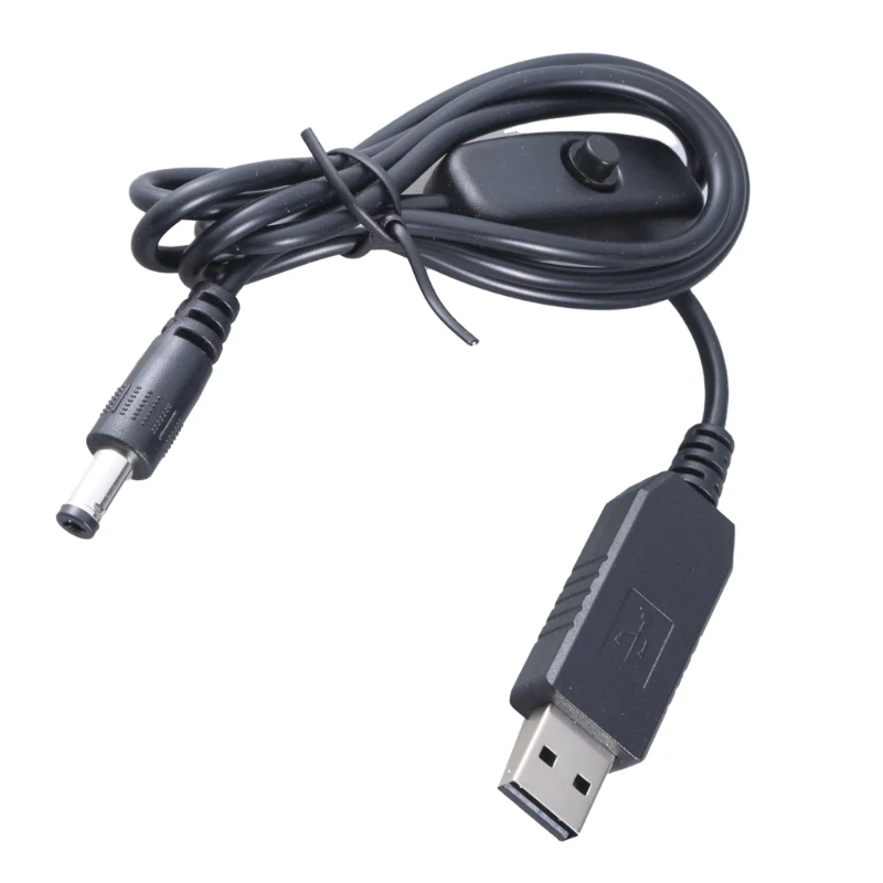 USB DC5521 충전 케이블 USB5V 12V 5.5x2.1 커넥터 스텝업 전원 코드