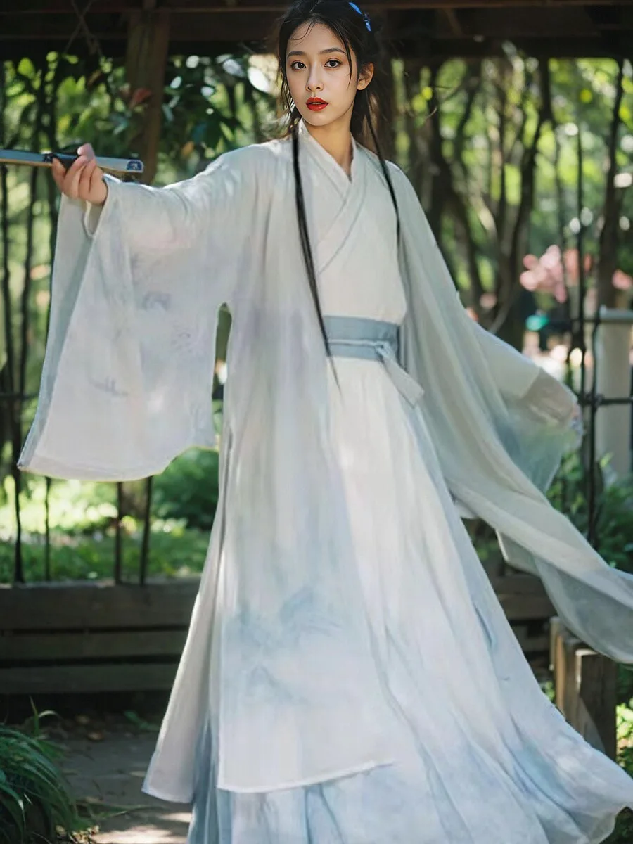 Original Hanfu male style Chinese style large-sized Hanfu ancient costume role-playing chivalrous hero Chinese folk Hanfu