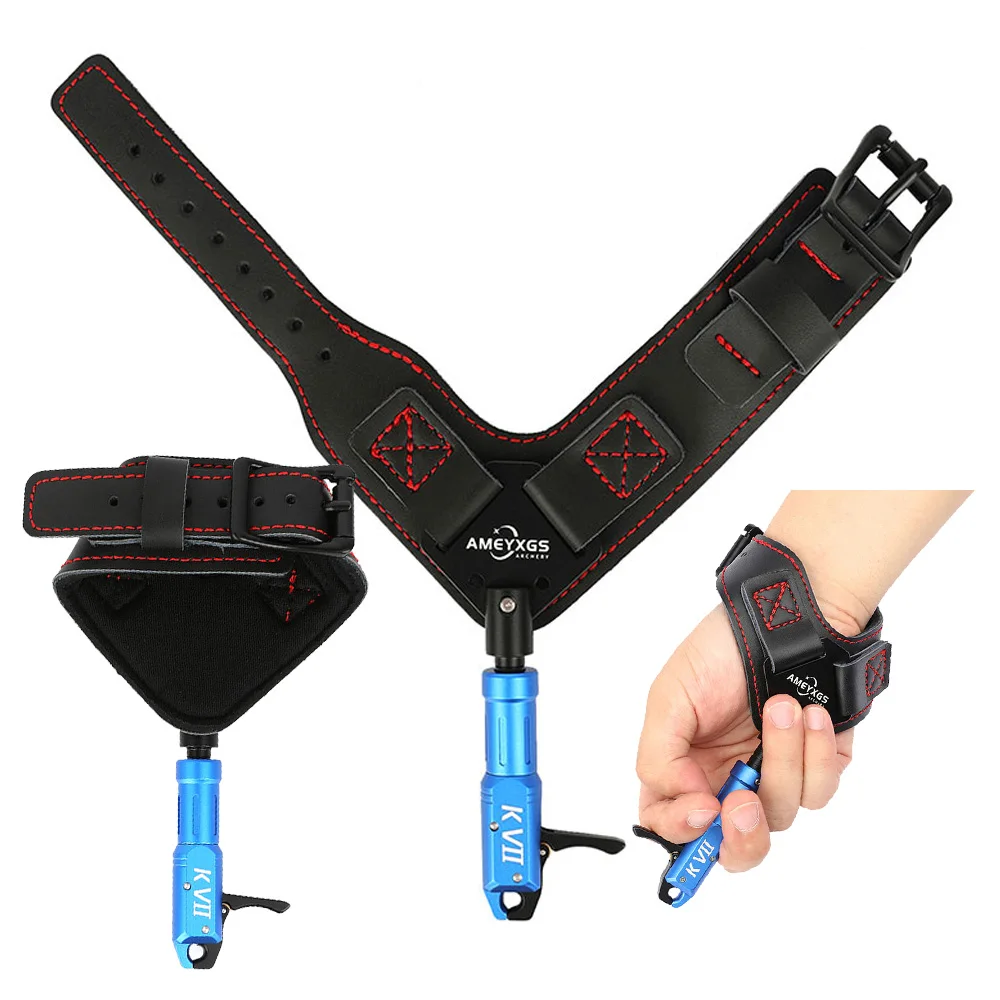 

Механизм сброса тетивы для стрельбы из лука, для охотничьего блочного лука, из алюминиевого сплава 6061, с креплением на палец и ремешком, 360° ° Релиз для взрослых