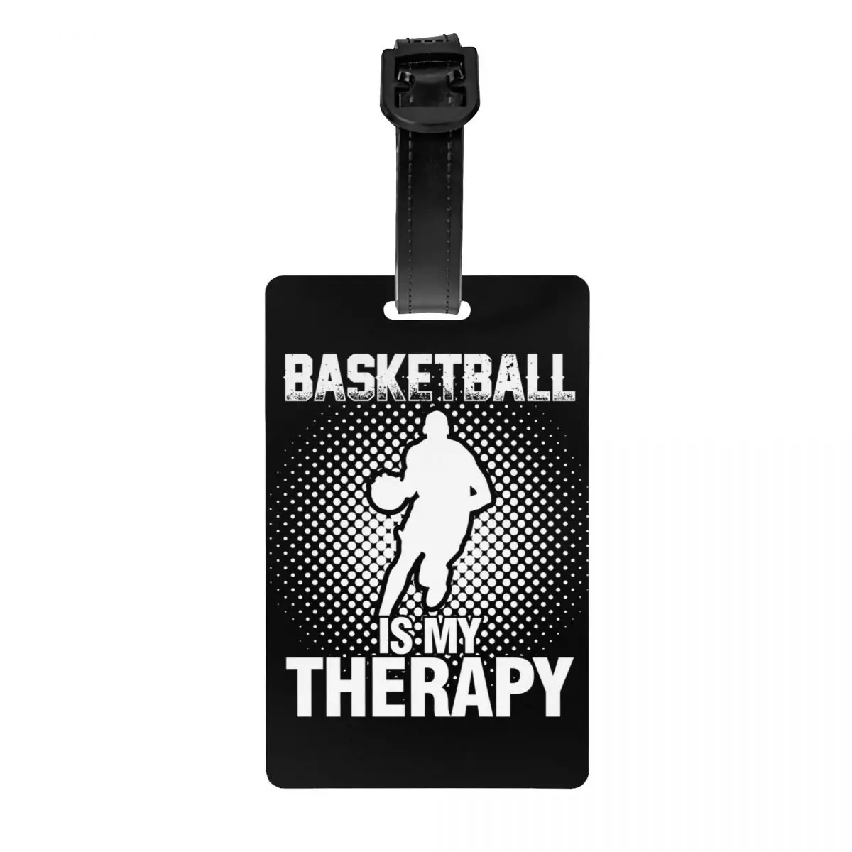 Custom Basketball Is My Therapy Luggage Tags for Suitcases Fashion Sports Lover Baggage Tags Privacy Cover ID Label